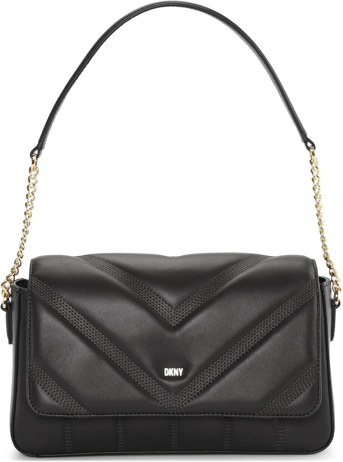 DKNY Bolso De Hombro Con Solapa Para Mujer Black/Yellow Bolsos Mujer Naty Shop Default Title