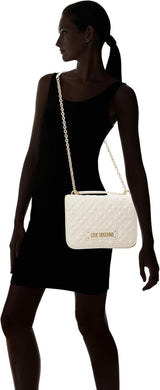 Love Moschino Bolso de hombro de mujer, Blanco Naty Shop Bolsos Mujer