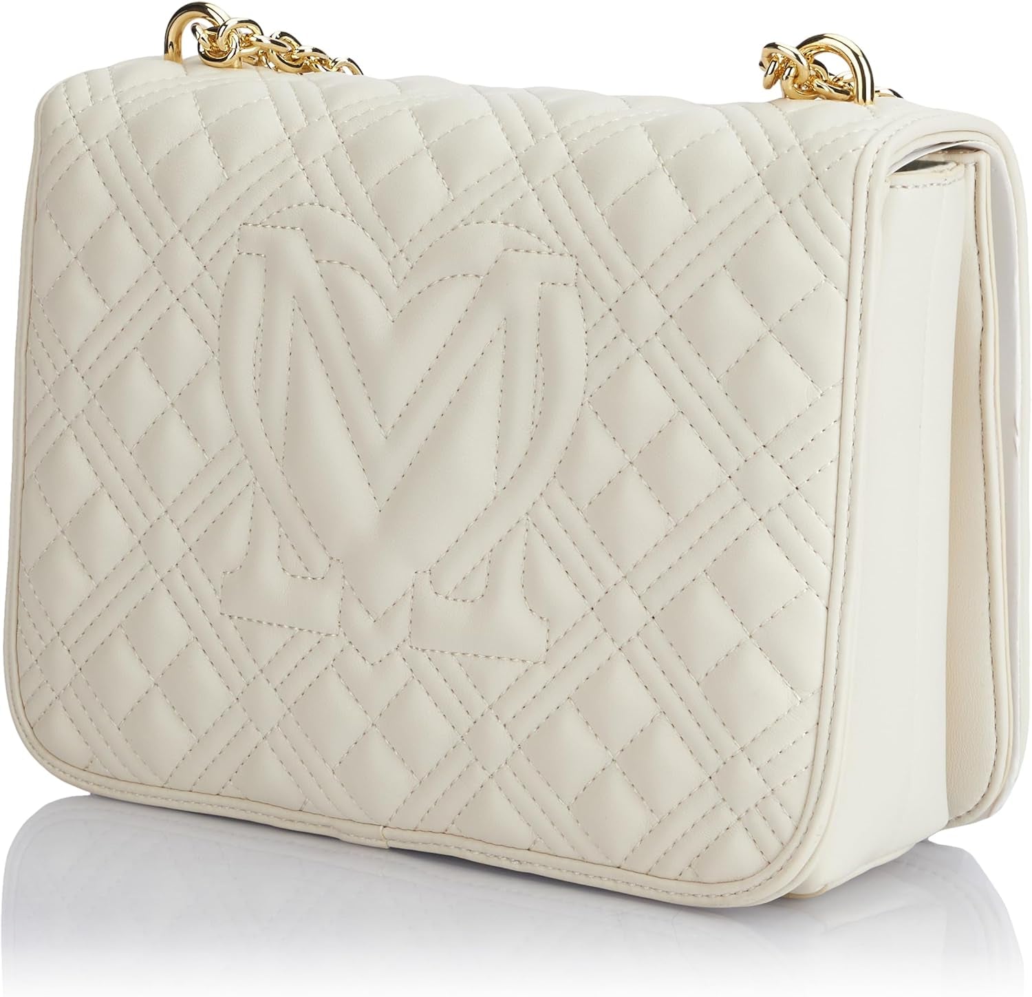 Love Moschino Bolso de hombro de mujer, Blanco Naty Shop Bolsos Mujer