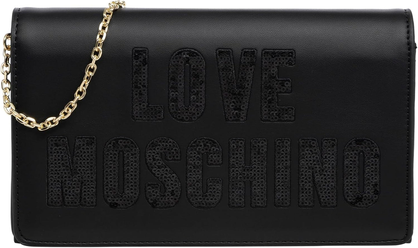 Love Moschino Bolso de hombro para mujer, Bolso de hombro negro, Bolsos de mujer negro Naty Shop Default Title
