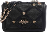 Love Moschino Bolso de hombro para mujer, Bolso de hombro negro, Bolsos de mujer negro Naty Shop Default Title