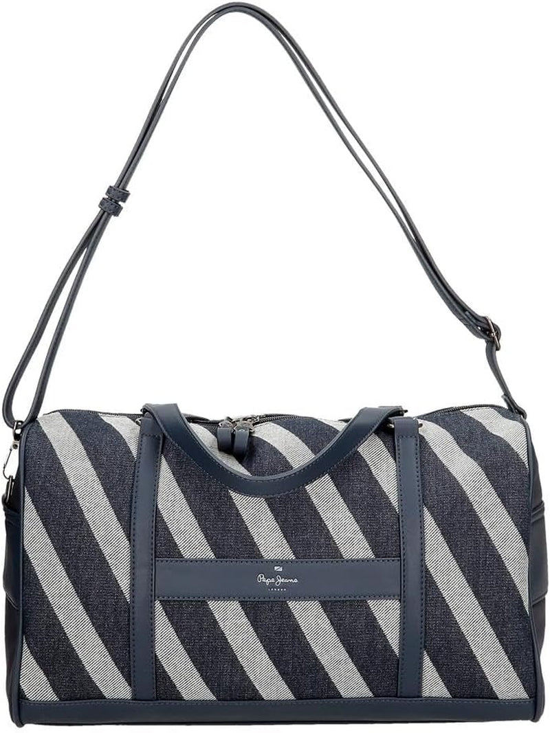 Pepe Jeans Bolsa de Viaje Celine, Azul, 40 x 25 x 20 cm, Poliéster, con Detalles en Piel Sintética, 20 L, de Joumma Bags, Azul, Bolsa de Viaje Equipaje y Equipamiento de Viaje Naty Shop