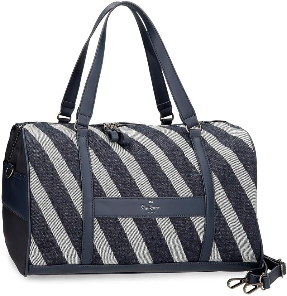 Pepe Jeans Bolsa de Viaje Celine, Azul, 40 x 25 x 20 cm, Poliéster, con Detalles en Piel Sintética, 20 L, de Joumma Bags, Azul, Bolsa de Viaje Equipaje y Equipamiento de Viaje Naty Shop Mochila de Viaje