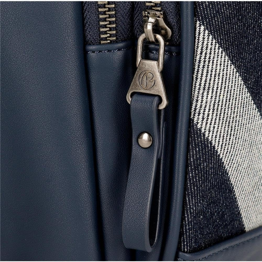 Pepe Jeans Bolsa de Viaje Celine, Azul, 40 x 25 x 20 cm, Poliéster, con Detalles en Piel Sintética, 20 L, de Joumma Bags, Azul, Bolsa de Viaje Equipaje y Equipamiento de Viaje Naty Shop