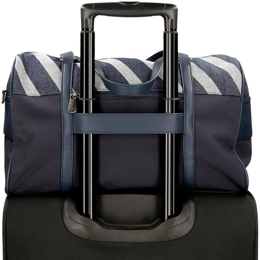 Pepe Jeans Bolsa de Viaje Celine, Azul, 40 x 25 x 20 cm, Poliéster, con Detalles en Piel Sintética, 20 L, de Joumma Bags, Azul, Bolsa de Viaje Equipaje y Equipamiento de Viaje Naty Shop