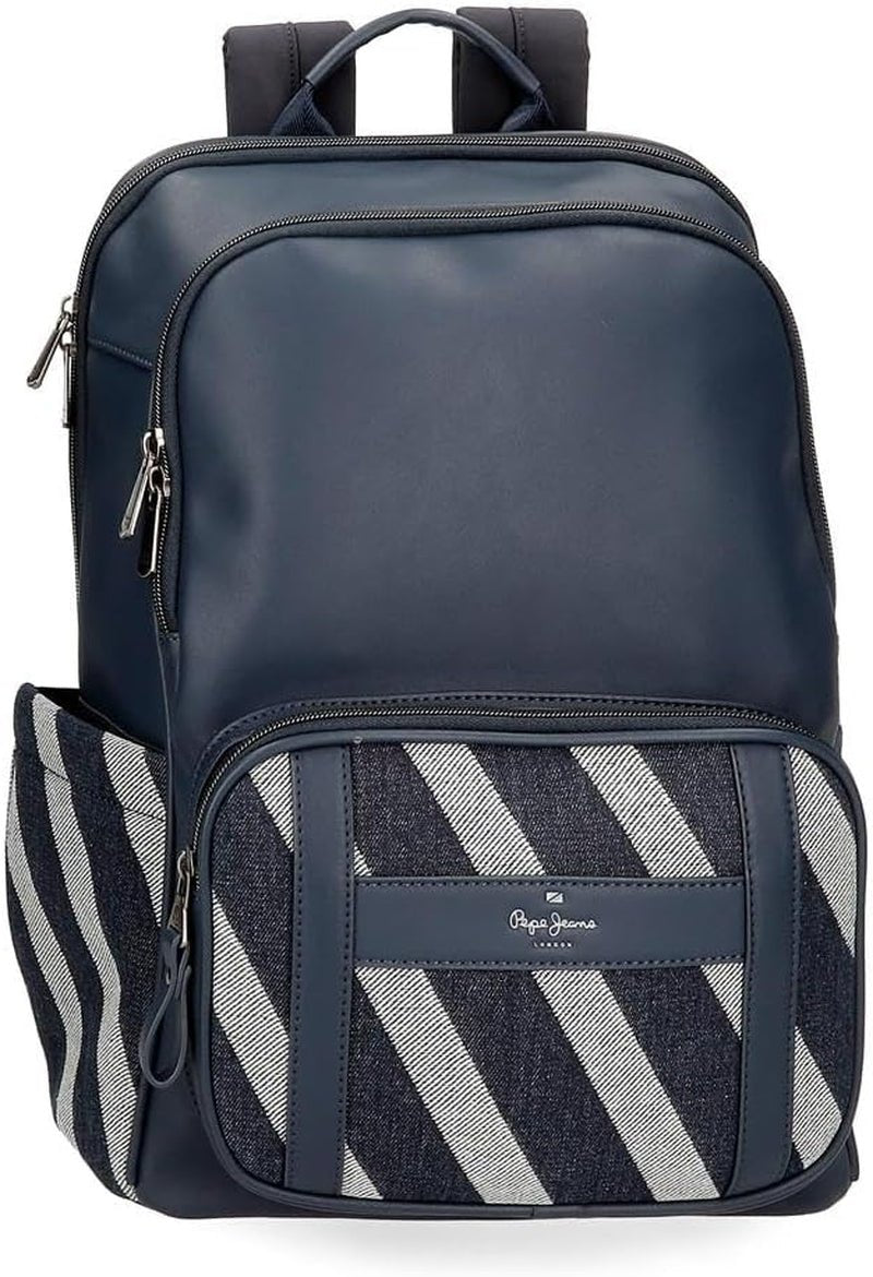 Pepe Jeans Bolsa de Viaje Celine, Azul, 40 x 25 x 20 cm, Poliéster, con Detalles en Piel Sintética, 20 L, de Joumma Bags, Azul, Bolsa de Viaje Equipaje y Equipamiento de Viaje Mochila Naty Shop
