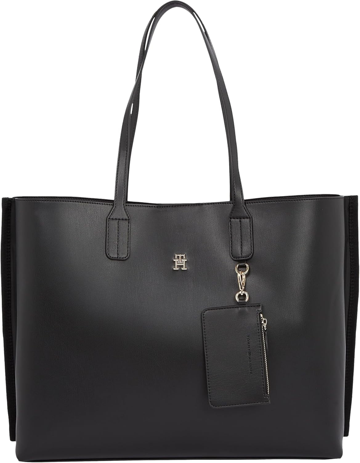 Tommy Hilfiger Bolso Tote Distinct Zipper para Mujer, Negro, Bolsos Tamaño Natural Mujer Naty Shop Default Title