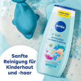 Gel de ducha, champú y acondicionador NIVEA KIDS 3en1, cuidado y limpieza para niños con mágico aroma a manzana, cuidado extra suave para el cabello y la piel de los niños sin jabón (250 ml) Infantil - Baño y Cuidado de la piel Naty Shop