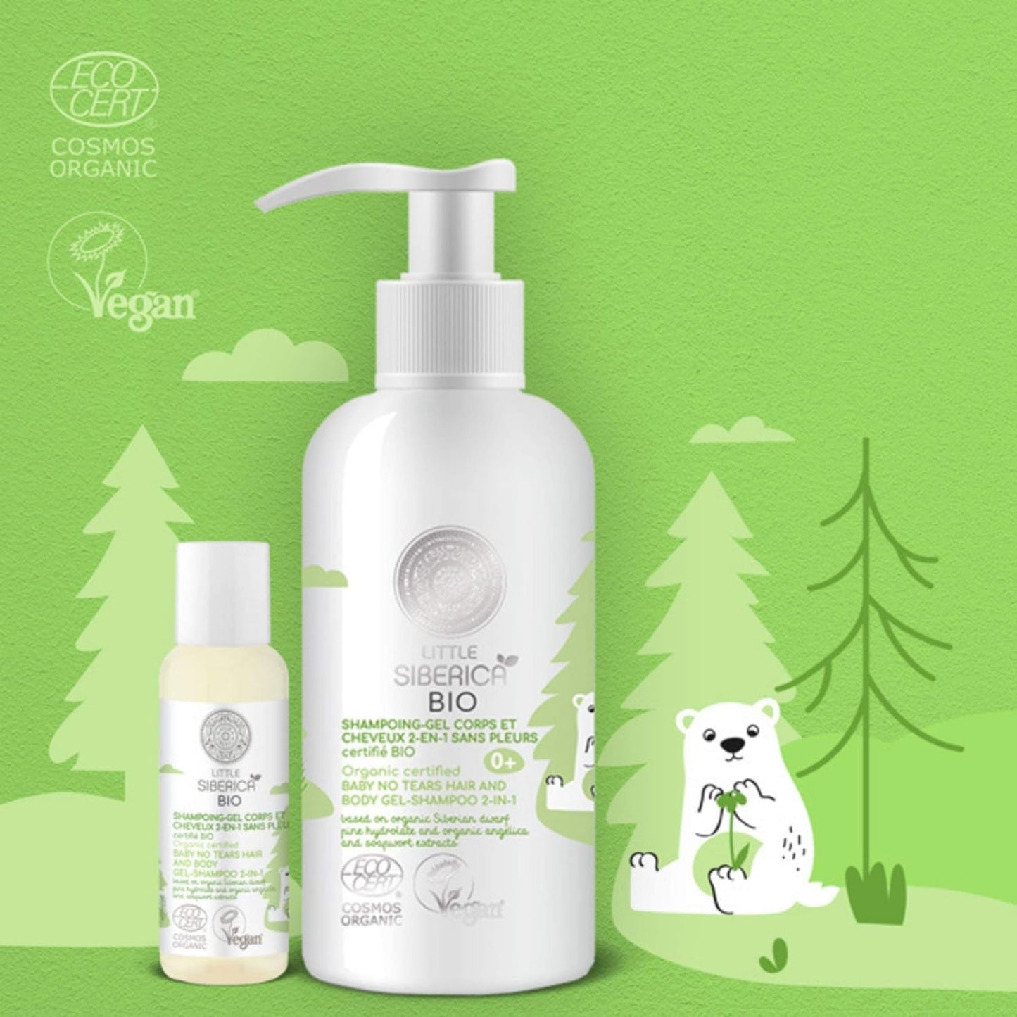Gel de ducha - Champú inodoro Corps et Cheveux certifié BIO 250 ml Infantil - Baño y Cosmética Naty Shop