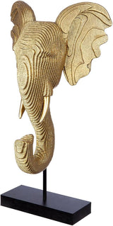 GILDE Deko große Figur Skulptur XXL - escultura decorativa plateada de aluminio color: plata - decoración de salón regalo de aniversario altura 114 cm Estatuillas y esculturas Naty Shop Oro, negro Altura 46 cm