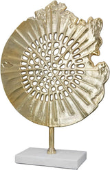GILDE Deko große Figur Skulptur XXL - escultura decorativa plateada de aluminio color: plata - decoración salón regalo de aniversario altura 114 cm Estatuillas y esculturas Naty Shop Oro Altura 51 cm