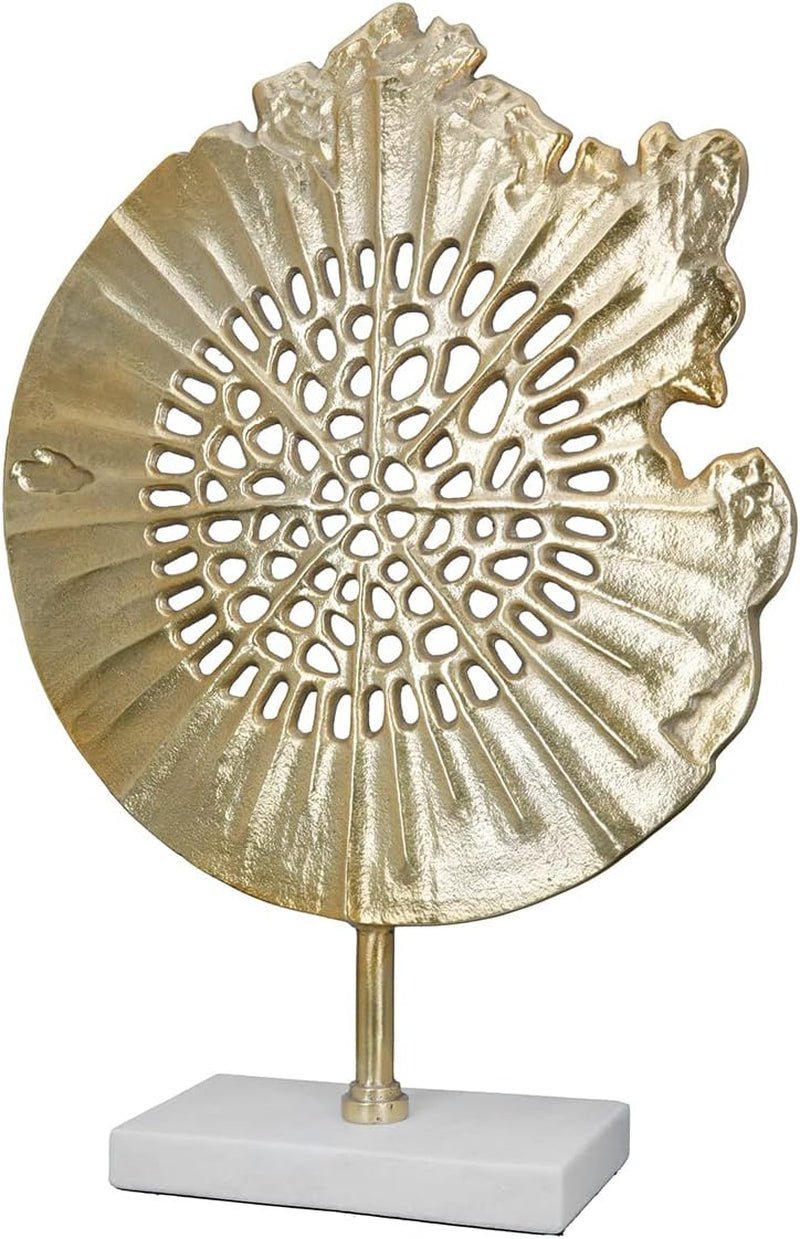 GILDE Deko große Figur Skulptur XXL - escultura decorativa plateada de aluminio color: plata - decoración salón regalo de aniversario altura 114 cm Estatuillas y esculturas Naty Shop Oro Altura 51 cm