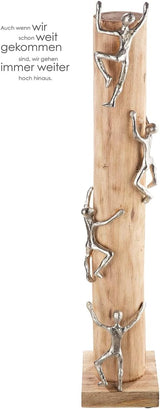 GILDE Figura decorativa XL - Alto Aluminio, madera natural coloreada - Alto 74 cm Estatuillas y esculturas Naty Shop