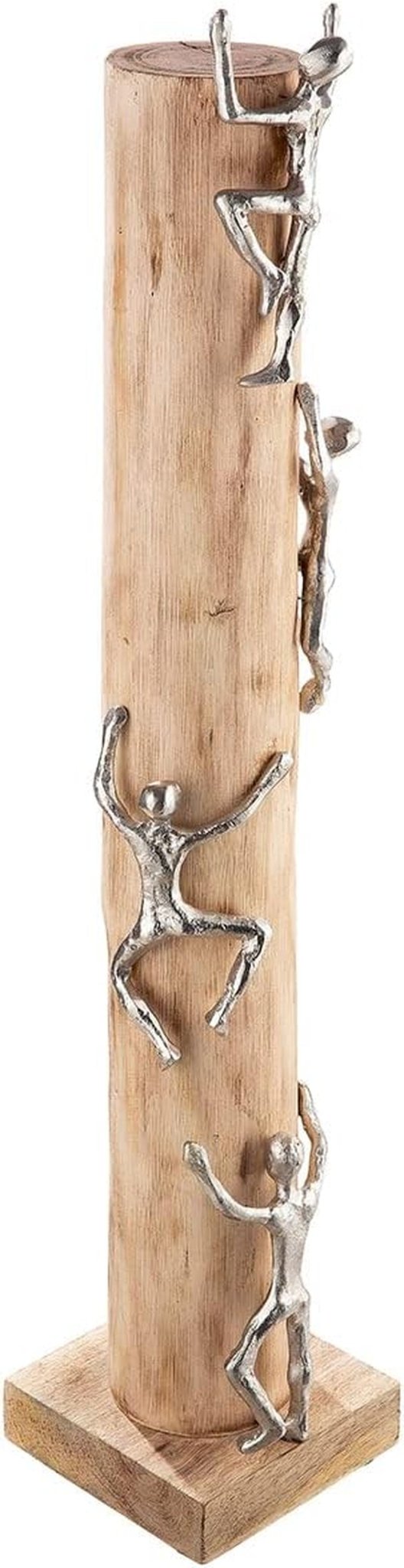 GILDE Figura decorativa XL - Alto Aluminio, madera natural coloreada - Alto 74 cm Estatuillas y esculturas Naty Shop