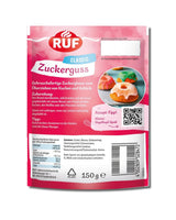 Glaseado RUF listo para usar, se puede usar inmediatamente sin mezclar, glaseado para galletas y pasteles, como base de glaseado de azúcar o para colorear y aromatizar, 1 x 150 g (paquete de 4) Pasta de Azúcar Naty Shop