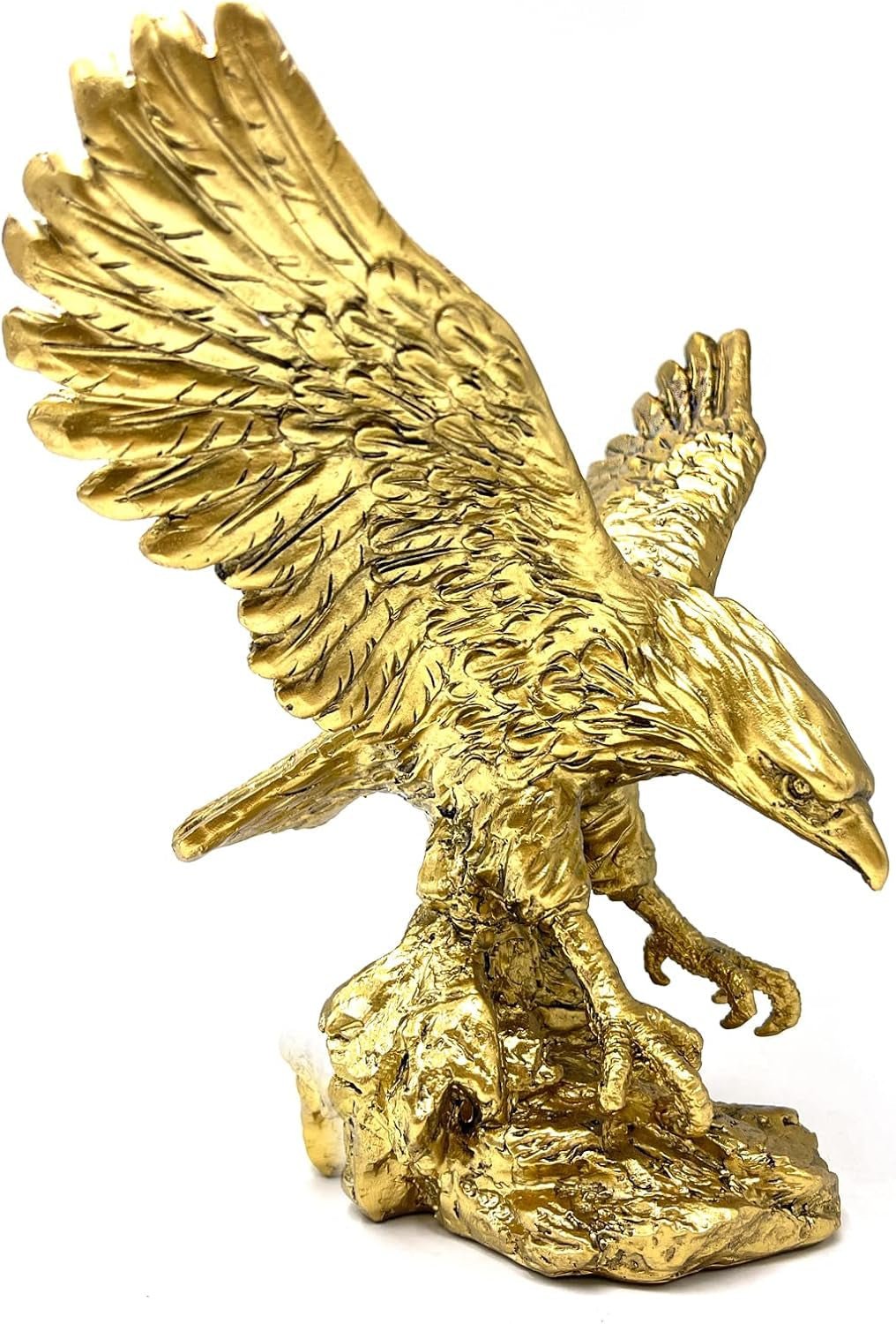 Estatua de adornos de resina de águila dorada, escultura de águila dorada Decoración moderna de estatuillas de oficina en el hogar Decoración de escritorio (dorado 1) Estatuillas y esculturas Naty Shop