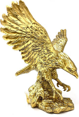 Estatua de adornos de resina de águila dorada, escultura de águila dorada Decoración moderna de estatuillas de oficina en el hogar Decoración de escritorio (dorado 1) Estatuillas y esculturas Naty Shop