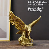 Estatua de adornos de resina de águila dorada, escultura de águila dorada Decoración moderna de estatuillas de oficina en el hogar Decoración de escritorio (dorado 1) Estatuillas y esculturas Naty Shop