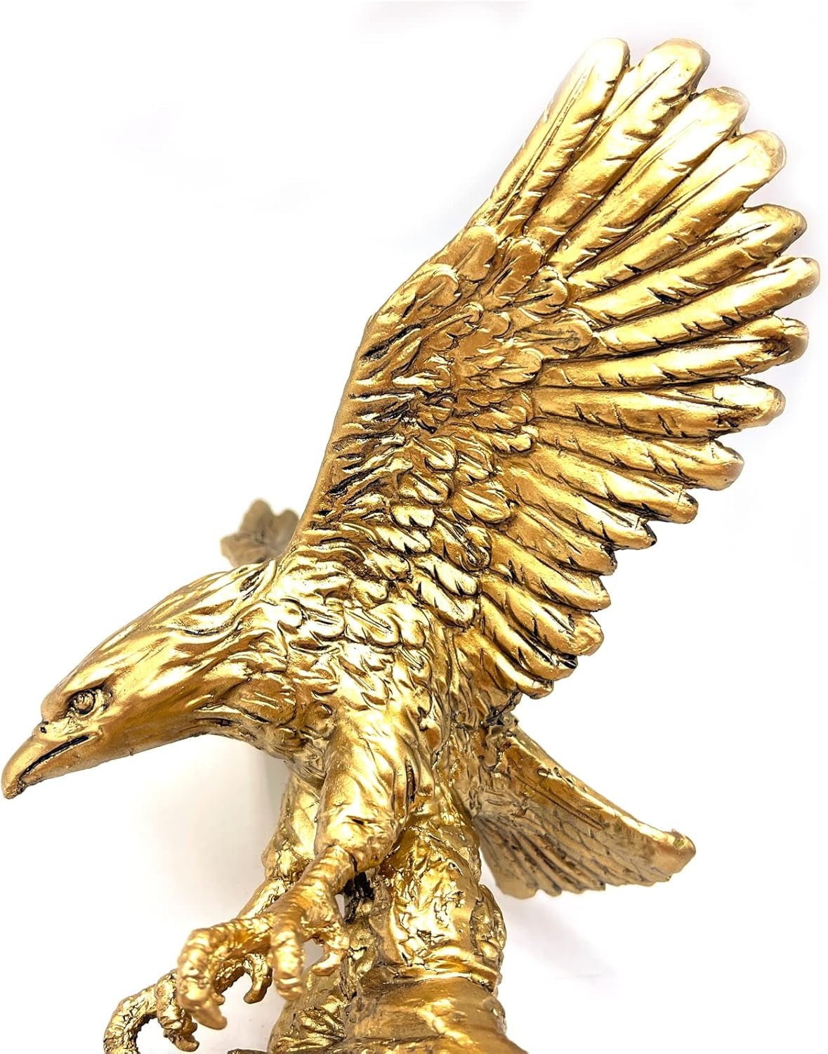 Estatua de adornos de resina de águila dorada, escultura de águila dorada Decoración moderna de estatuillas de oficina en el hogar Decoración de escritorio (dorado 1) Estatuillas y esculturas Naty Shop