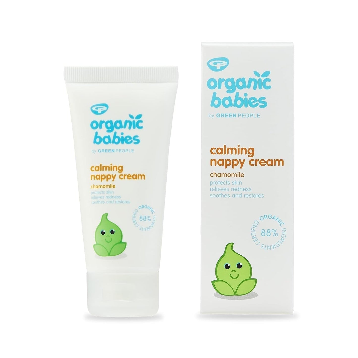 Green People - Crema calmante para pañales de bebé orgánica - Óxido de zinc natural y orgánico - Respetuoso con el eczema - Sin parabenos, 50 ml Niños - Baño y cuidado de la piel Naty Shop Default Title