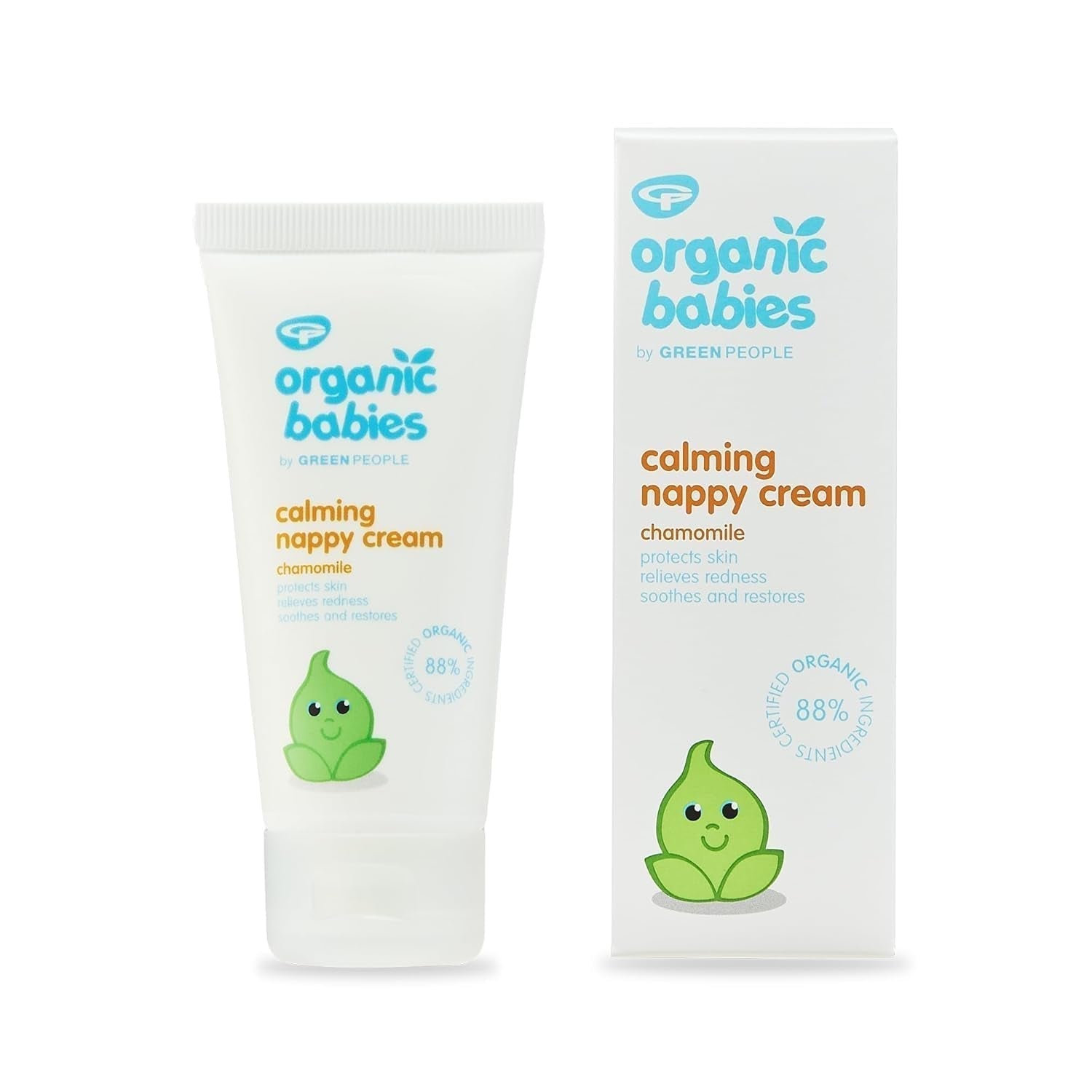 Green People - Crema calmante para pañales de bebé orgánica - Óxido de zinc natural y orgánico - Respetuoso con el eczema - Sin parabenos, 50 ml Niños - Baño y cuidado de la piel Naty Shop Default Title