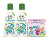 Set de ventajas Guhl Kids Dino - 2x Guhl Kids Champú y gel de ducha 2 en 1, 250 ml + 1x Libro Pixi - Desarrollado especialmente para niños - Sin tirones - Certificado Cosmos Natural Niños - Baño y cuidado de la piel Naty Shop Título predeterminado