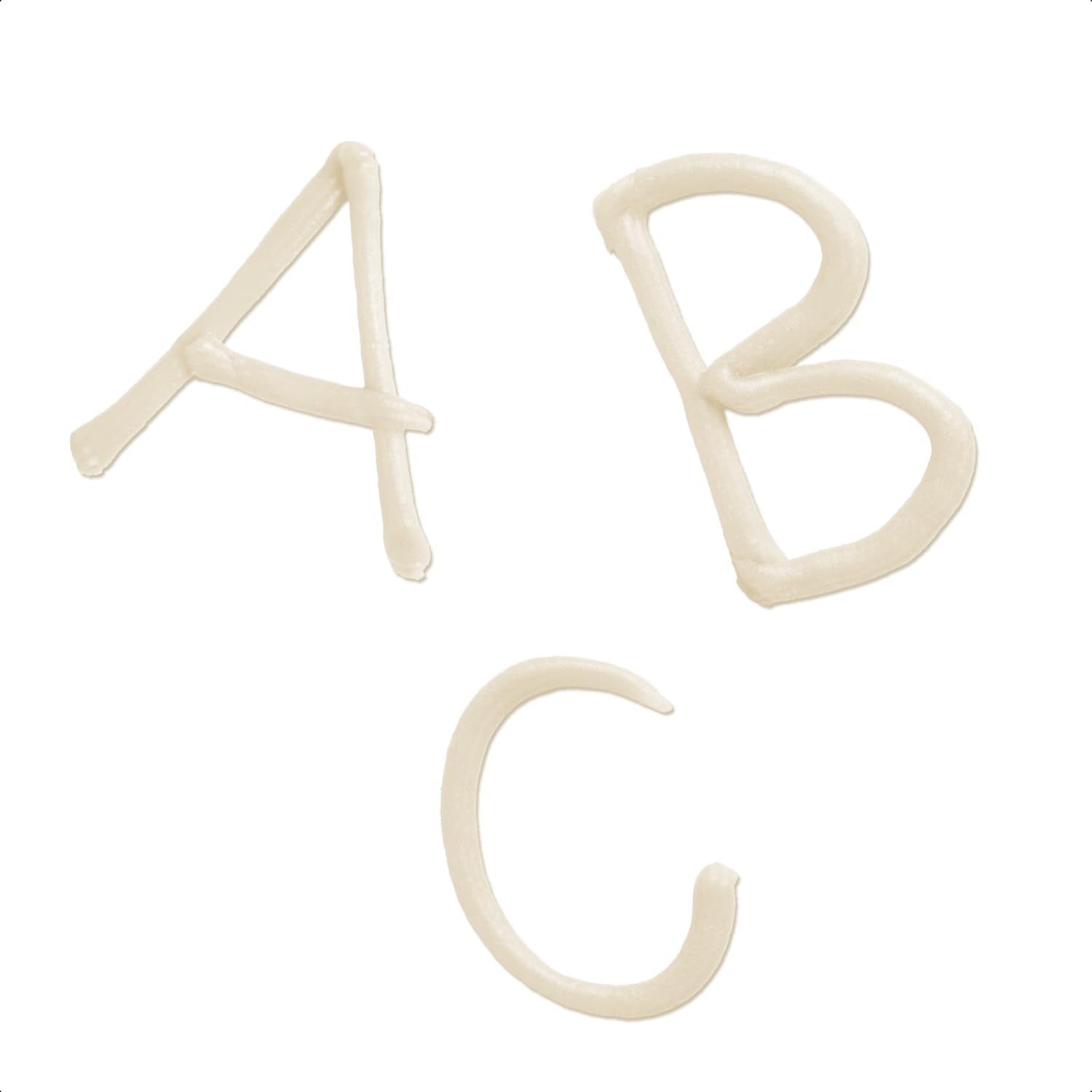 Günthart BackDecor Letras de azúcar BLANCO 25 g para cualquier postre en color azúcar blanco para letras y diseños bonitos, 1 paquete (25 g) Pasta de azúcar Naty Shop