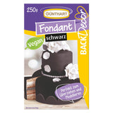 Günthart BackDecor 250 Fondant Verde 100% Vegano Sin Aceite De Palma Resistente Al Desgarro Para Cubrir Tartas Y Pasteles Adecuado Para Modelar 1 Paquete (1 x 250g) Naty Shop Pasta De Azúcar 250G (1 Paquete) Negro