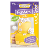 Günthart BackDecor 250 Fondant Verde 100% Vegano Sin Aceite De Palma Resistente Al Desgarro Para Cubrir Tartas Y Pasteles Adecuado Para Modelar 1 Paquete (1 x 250g) Naty Shop Pasta De Azúcar 250G (1 Paquete) Amarillo