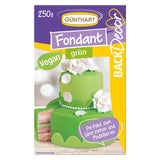 Günthart BackDecor 250 fondant verde, 100% vegano, sin aceite de palma, resistente a la rotura para cubrir tartas y pasteles, apto para modelar, 1 paquete (1 x 250 g) Pasta de azúcar Naty Shop 250 G (1 paquete) Saludos