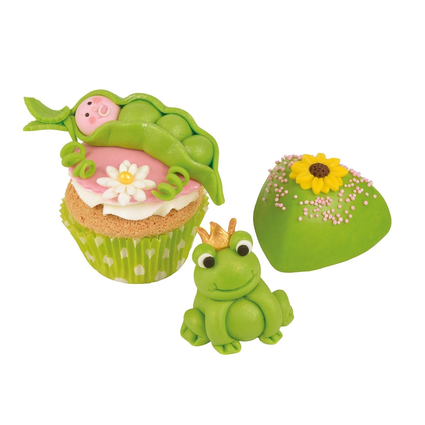 Günthart BackDecor 250 fondant verde, 100% vegano, sin aceite de palma, resistente a la rotura para cubrir tartas y pasteles, apto para modelar, 1 paquete (1 x 250 g) Naty Shop Sugar Paste