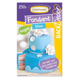 Günthart BackDecor 250 fondant verde, 100% vegano, sin aceite de palma, resistente a la rotura para cubrir tartas y pasteles, apto para modelar, 1 paquete (1 x 250 g) Naty Shop Pasta de azúcar 250 G (1 paquete) Azul