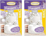 Günthart BackDecor 250 g de pasta de azúcar blanca, 100% vegana, sin aceite de palma, resistente a la rotura para cubrir tartas y pasteles, apto para modelar, paquete de 2 (1 x 250 g) Pasta de azúcar Naty Shop Default Title
