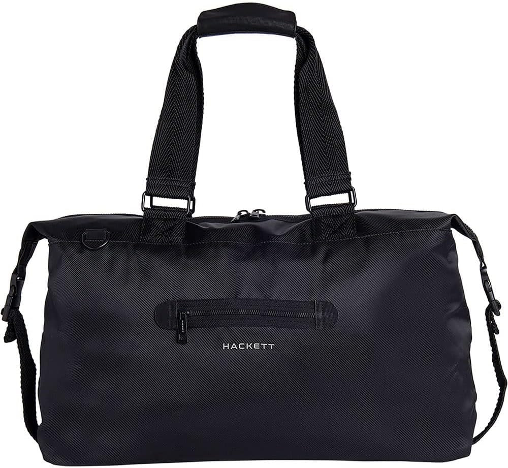 Hackett London Bolso de viaje Hs para hombre, bolso de mano y organizador, equipaje y equipo de viaje en negro, título predeterminado de la tienda Naty