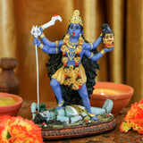 Estatua del dios hindú Kali Ma, Diosa de la India Kali Bhavatarini Estatua del destructor Estatua decorativa de la diosa hindú del tiempo y la muerte Figura Murti Diwali Pooja Regalos Oficina en casa Templo Mandir Altar Puja Artículos Estatuillas y esculturas Tienda Naty