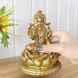 Escultura de loto de la diosa hindú Laxmi - Dios indio Señor Lakshmi Puja Estatua - India Murti Idol Figuras Pooja Artículo Diwali Regalos Estatuillas y esculturas Naty Shop