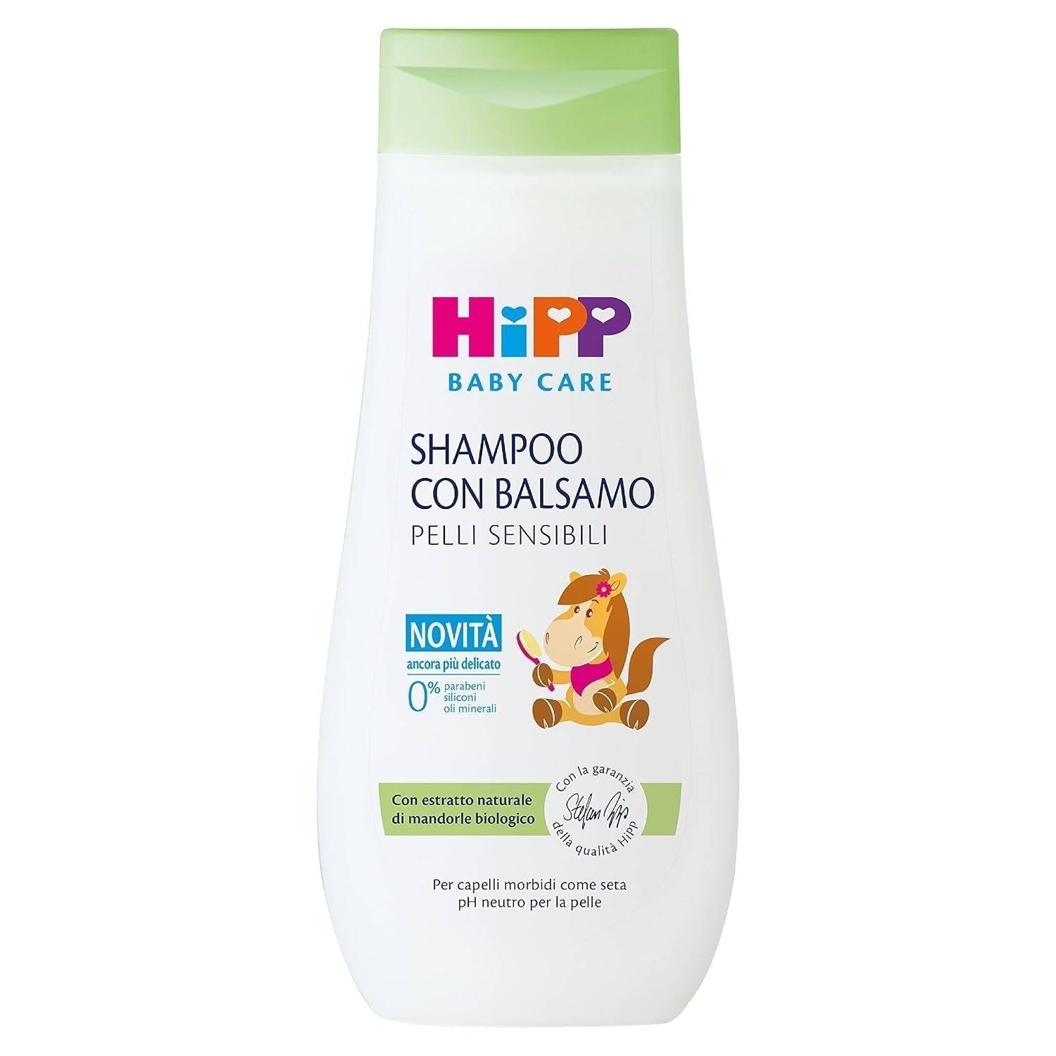 HiPP Baby Care Champú con acondicionador para niños, desenreda el cabello y protege el cuero cabelludo, para pieles sensibles, con extracto natural de almendras ecológico, 1 x 200 ml Infantil - Baño y cuidado Naty Shop Default title