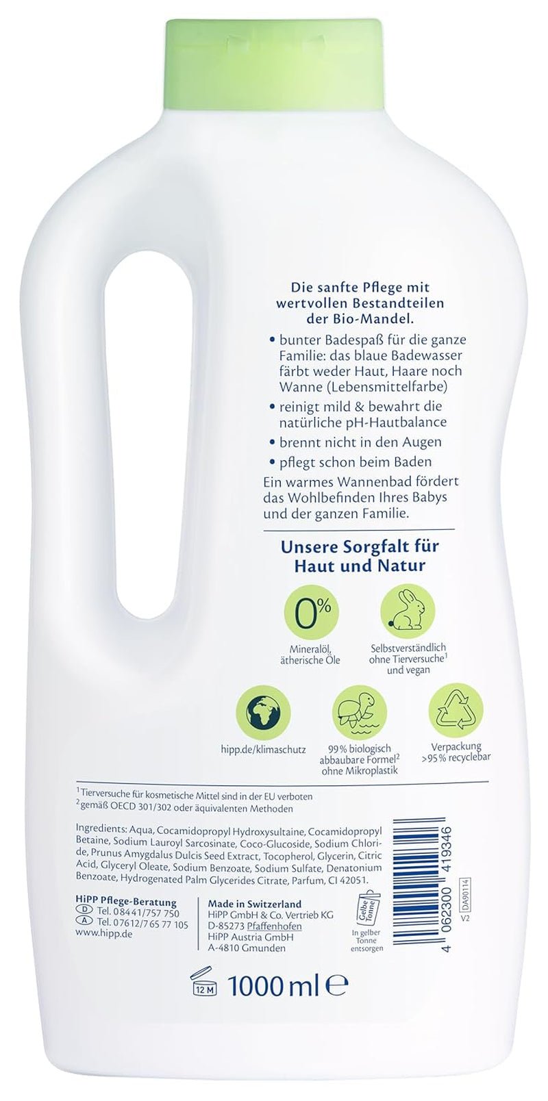 HiPP Baby Gentle Family Bath, 1000ml Infantil - Baño y Cuidado Naty Shop