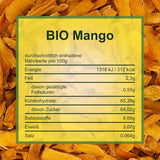 Mango seco Howa - fruto seco de calidad ecológica, natural y sin azufre - ideal para cocinar, hornear o como snack saludable - rodajas de mango - sin azúcar - 1000 g Naty Shop productos deshidratados