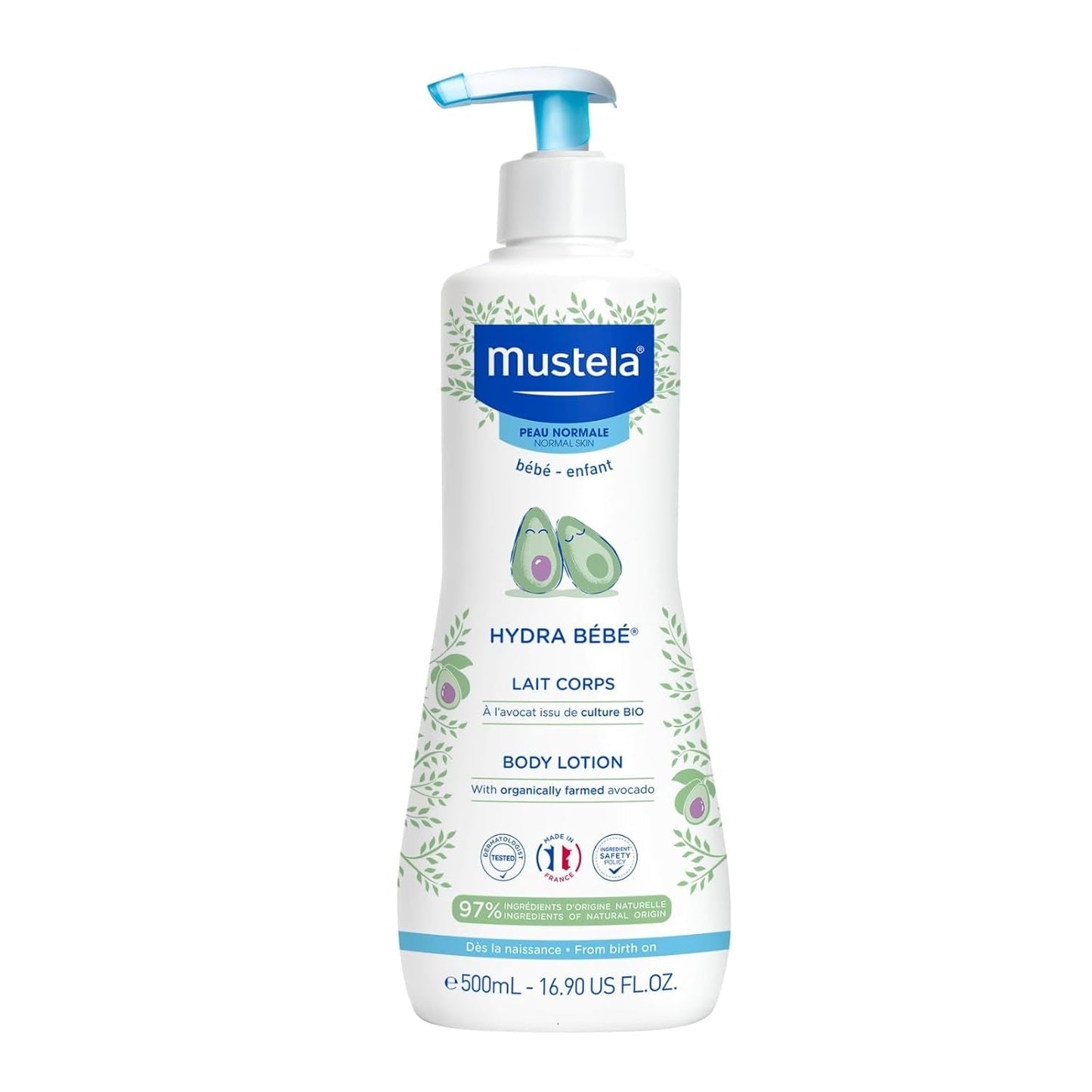 Hydra Bébé - Leche corporal para la piel sensible del bebé, 500 ml Infantil - Baño y Cuidado Naty Shop 500 Ml (1 paquete) no autorizado