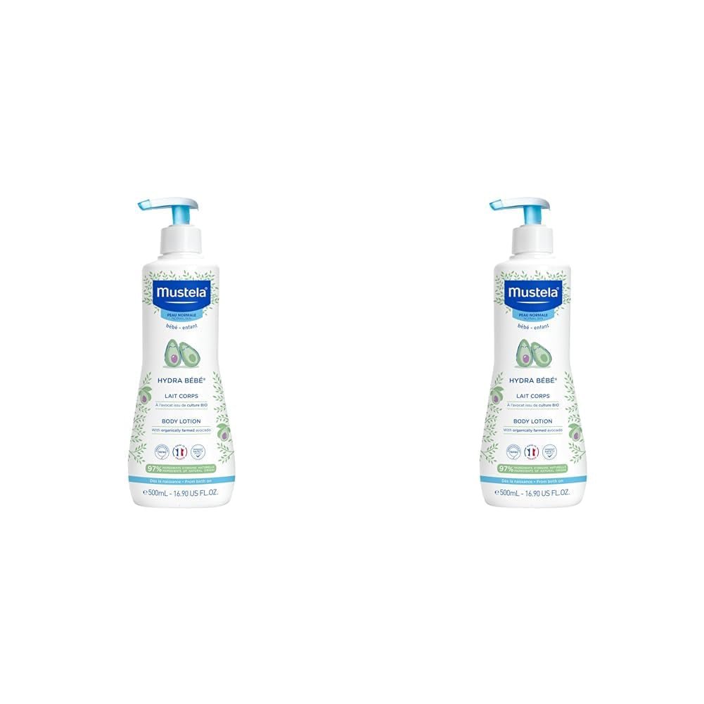 Hydra Bébé - Leche corporal para piel sensible del bebé, 500 ml Infantil - Baño y Cuidado Naty Shop 500 ml (pack de 2) Almendra