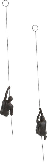 JOTEX Escaladoras Femeninas Figuras decorativas, paquete de 2, marrón óxido Estatuillas y esculturas Naty Shop