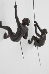 JOTEX Escaladoras Femeninas Figuras decorativas, paquete de 2, marrón óxido Estatuillas y esculturas Naty Shop