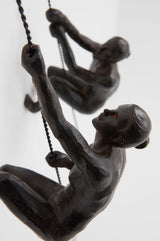 JOTEX Escaladoras Femeninas Figuras decorativas, paquete de 2, marrón óxido Estatuillas y esculturas Naty Shop