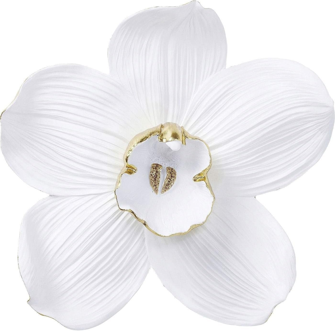 Kare Design decoración de pared Orquídea, blanco, XL, decoración de pared, aspecto de flor de orquídea, hecho a mano, 25x24x7 cm (al/a/pr) Estatuillas y esculturas Naty Shop Blanco 51L X 2B Cm