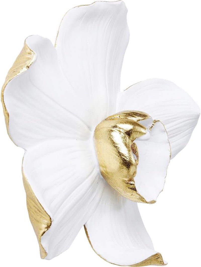 Kare Design decoración de pared Orquídea, blanco, XL, decoración de pared, aspecto de flor de orquídea, hecho a mano, 25x24x7 cm (alto/ancho/fondo) Estatuillas y esculturas Naty Shop