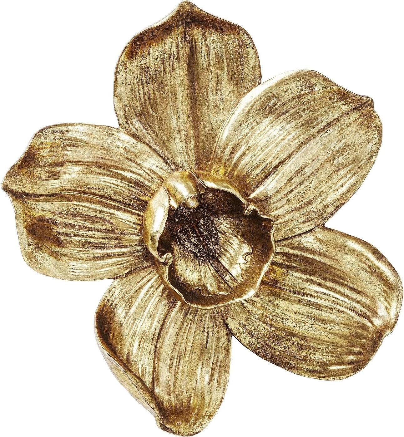 Kare Design decoración de pared Orquídea, blanco, XL, decoración de pared, aspecto de flor de orquídea, hecho a mano, 25x24x7 cm (al/a/p) Estatuillas y esculturas Naty Shop Oro 40L X 3B Cm
