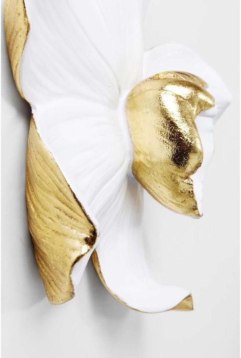 Kare Design decoración de pared Orquídea, blanco, XL, decoración de pared, aspecto de flor de orquídea, hecho a mano, 25x24x7 cm (alto/ancho/fondo) Estatuillas y esculturas Naty Shop