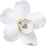 Kare Design decoración de pared Orquídea, blanco, XL, decoración de pared, aspecto de flor de orquídea, hecho a mano, 25x24x7 cm (al/a/pr) Estatuillas y esculturas Naty Shop Blanco 23L X 5B Cm