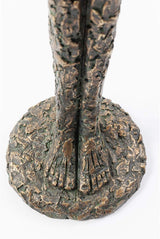 Kare Design Objeto decorativo Señora del arte Figura decorativa de bronce Resina Aspecto antiguo Estatua Decoración Objeto de arte Accesorio 78x13,5x13,5 cm Estatuillas y esculturas Naty Shop
